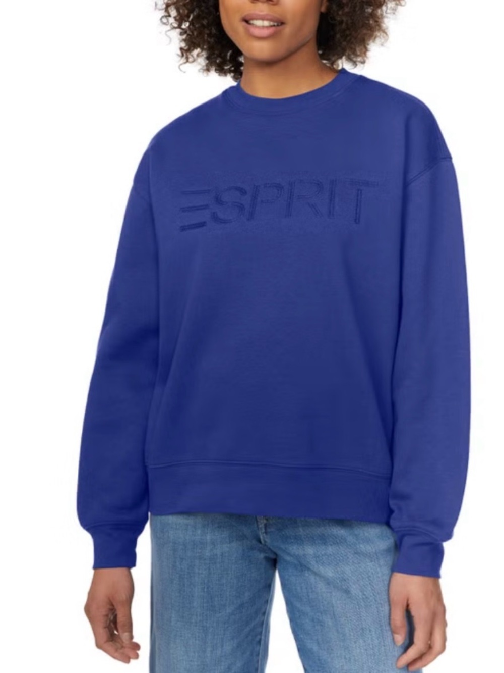 Esprit Costco Crewneck Sweatshirt Blue Retro Logo NWT